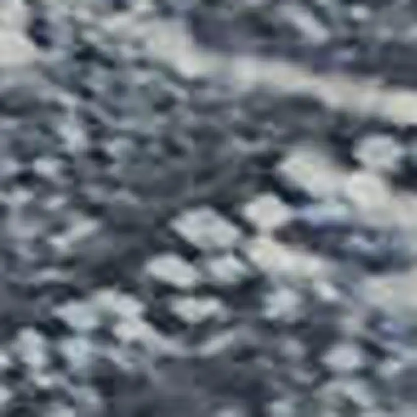 Blue And Ivory Abstract Washable Area Rug With UV Protection Photo 1