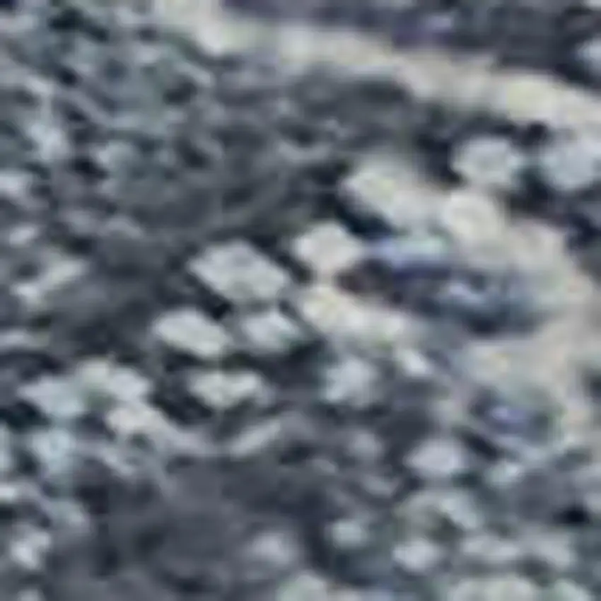 Blue And Ivory Abstract Washable Area Rug With UV Protection Photo 1