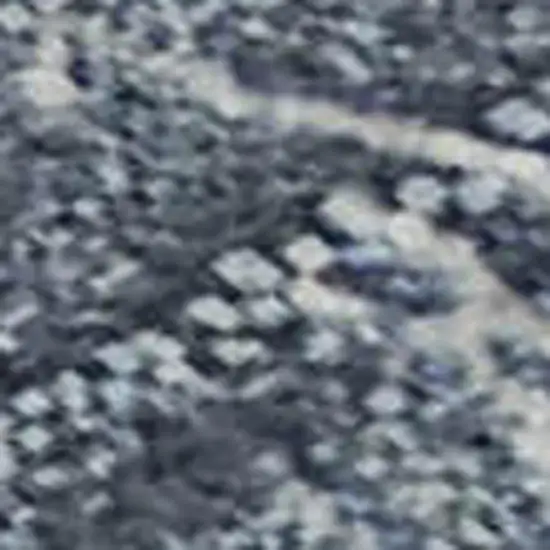 Blue And Ivory Abstract Washable Area Rug With UV Protection Photo 4