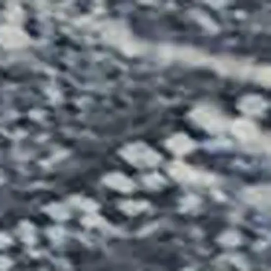 Blue And Ivory Abstract Washable Area Rug With UV Protection Photo 1