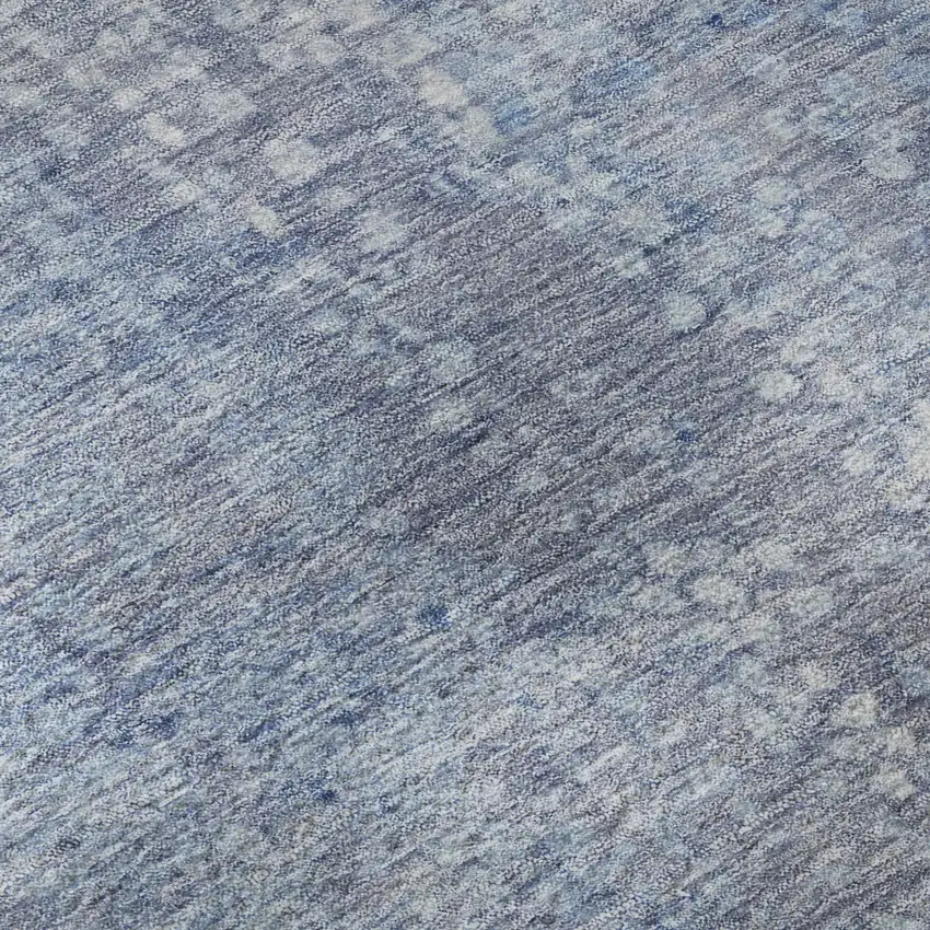 Blue And Ivory Abstract Washable Area Rug With UV Protection Photo 3