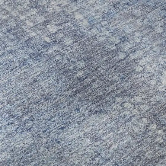 Blue And Ivory Abstract Washable Area Rug With UV Protection Photo 3