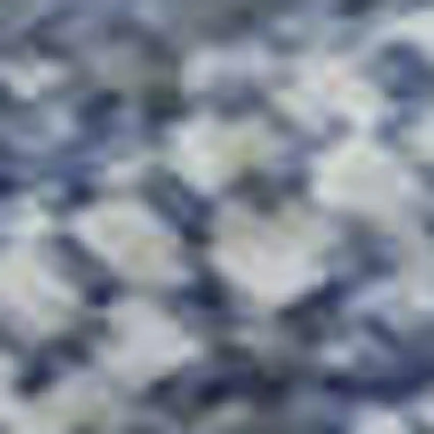 Blue And Ivory Abstract Washable Area Rug With UV Protection Photo 2