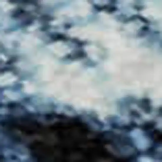 Blue And Ivory Abstract Washable Area Rug With UV Protection Photo 4