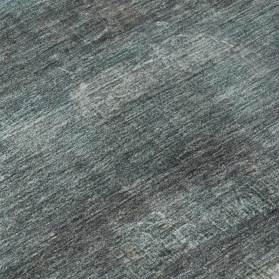 Blue And Ivory Abstract Washable Area Rug With UV Protection Photo 5