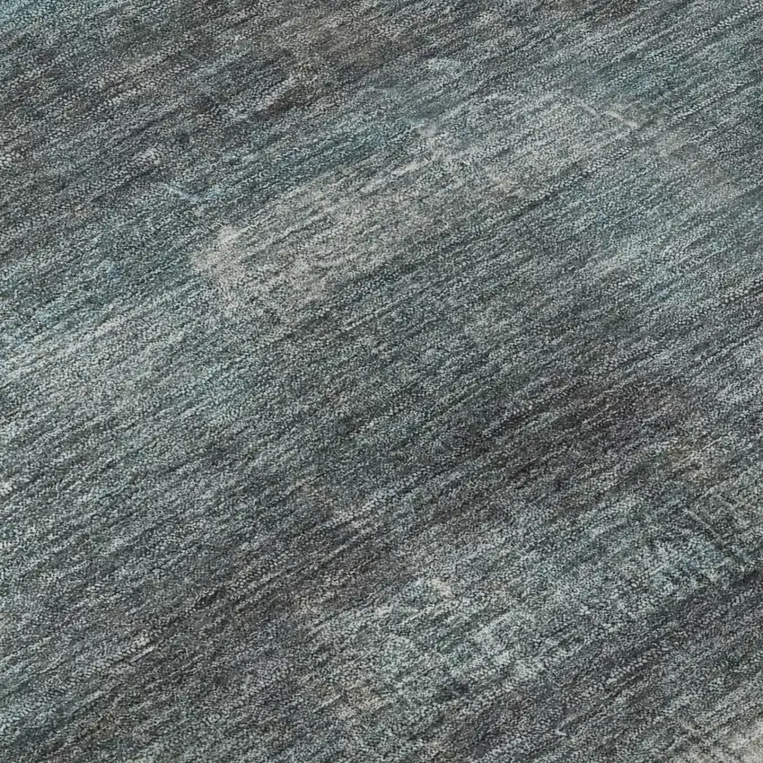 Blue And Ivory Abstract Washable Area Rug With UV Protection Photo 5