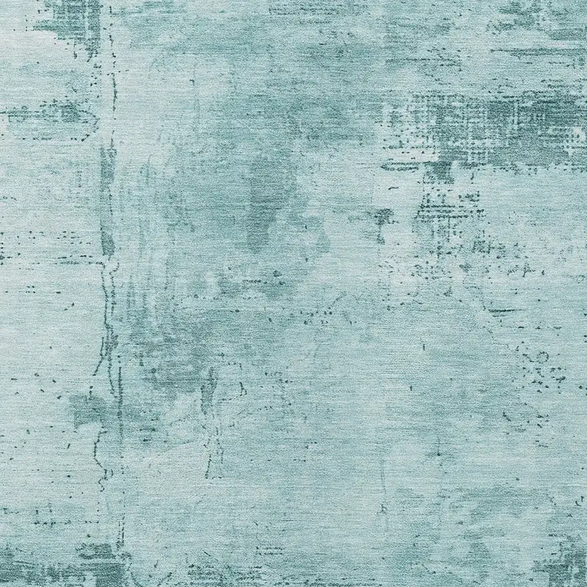 Blue And Ivory Abstract Washable Indoor Outdoor Area Rug Photo 5