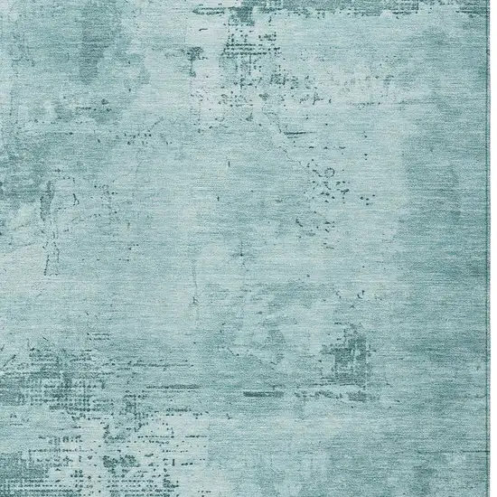 Blue And Ivory Abstract Washable Indoor Outdoor Area Rug Photo 5