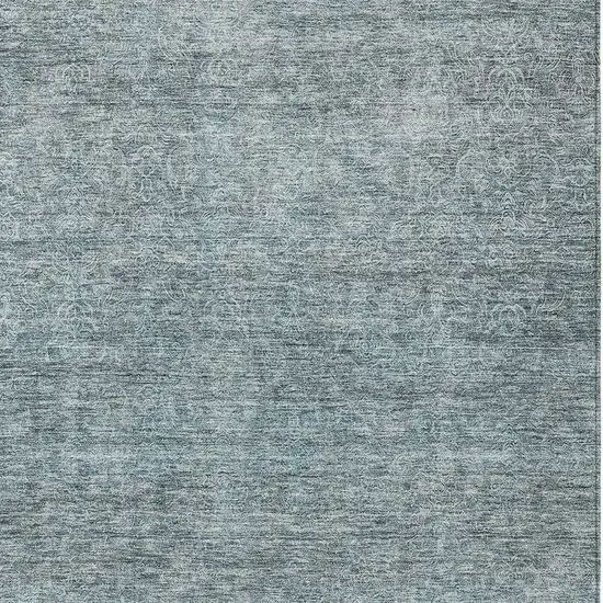 Blue And Ivory Abstract Washable Indoor Outdoor Area Rug Photo 6