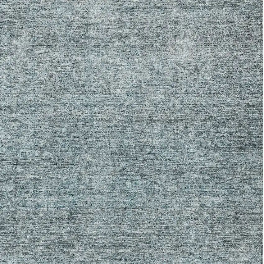 Blue And Ivory Abstract Washable Indoor Outdoor Area Rug Photo 6