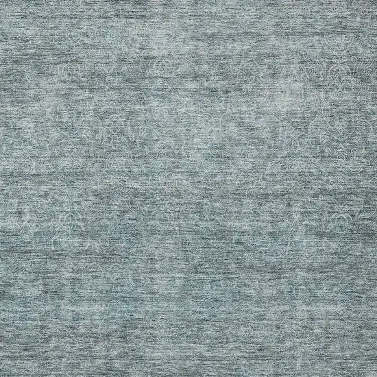 Blue And Ivory Abstract Washable Indoor Outdoor Area Rug Photo 6