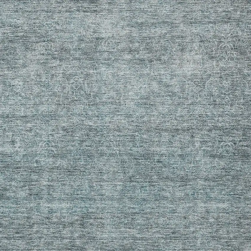 Blue And Ivory Abstract Washable Indoor Outdoor Area Rug Photo 6