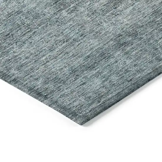 Blue And Ivory Abstract Washable Indoor Outdoor Area Rug Photo 5