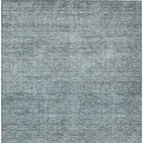 Blue And Ivory Abstract Washable Indoor Outdoor Area Rug Photo 6