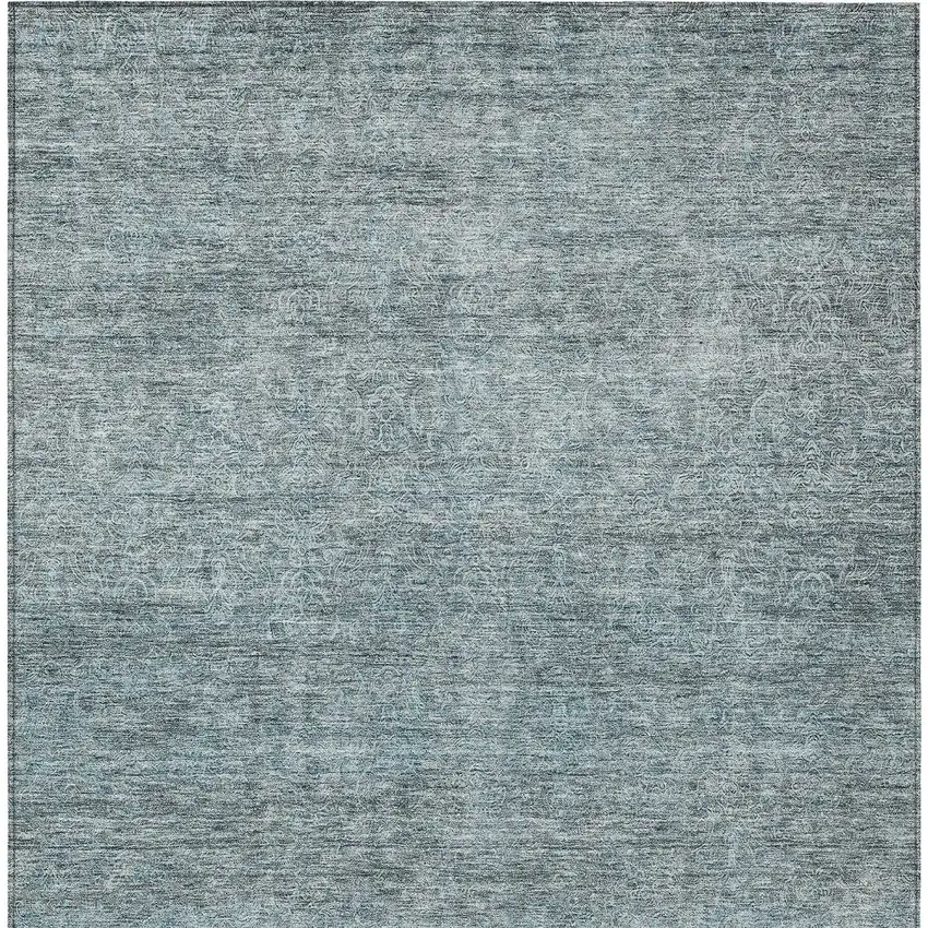 Blue And Ivory Abstract Washable Indoor Outdoor Area Rug Photo 6