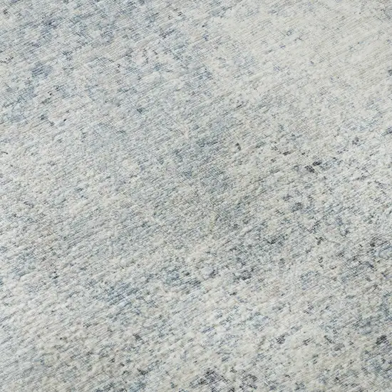 Blue And Ivory Abstract Washable Indoor Outdoor Area Rug Photo 7