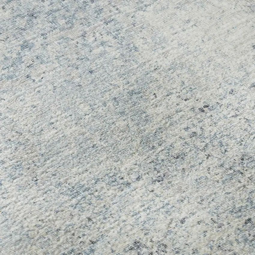 Blue And Ivory Abstract Washable Indoor Outdoor Area Rug Photo 8