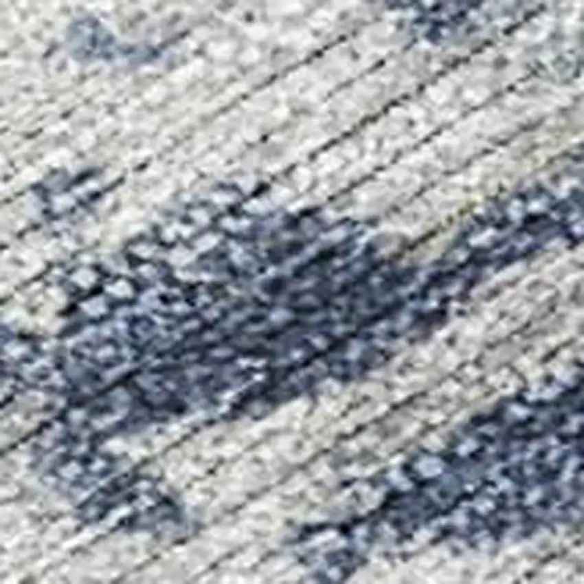 Blue And Ivory Abstract Washable Indoor Outdoor Area Rug Photo 2