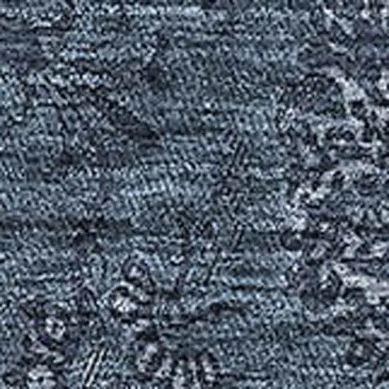 Blue And Ivory Floral Washable Area Rug With UV Protection Photo 3