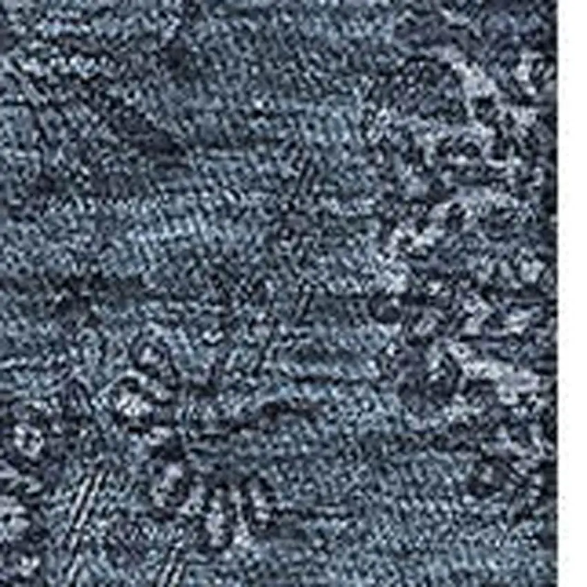 Blue And Ivory Floral Washable Area Rug With UV Protection Photo 3