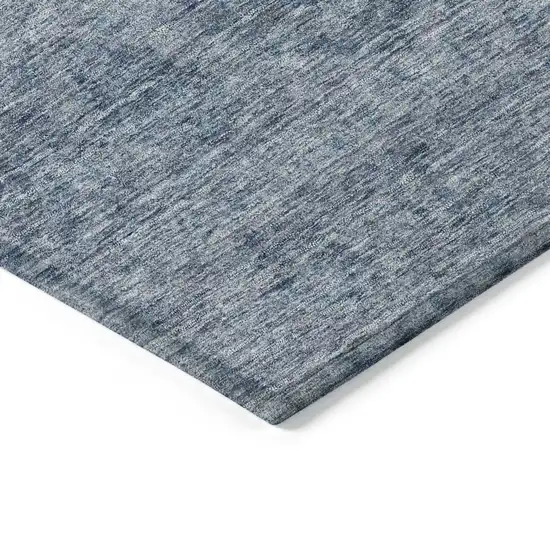 Blue And Ivory Floral Washable Indoor Outdoor Area Rug Photo 5