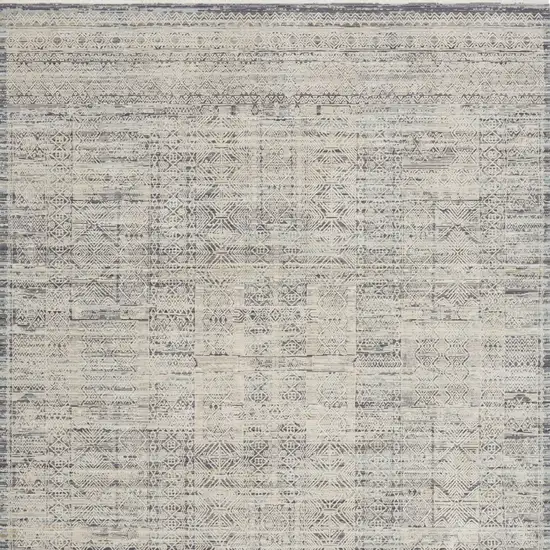 Blue And Ivory Geometric Area Rug Photo 8