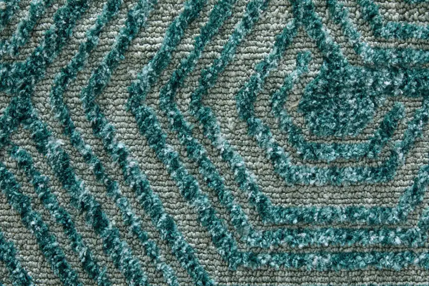 Blue And Ivory Geometric Area Rug Photo 9