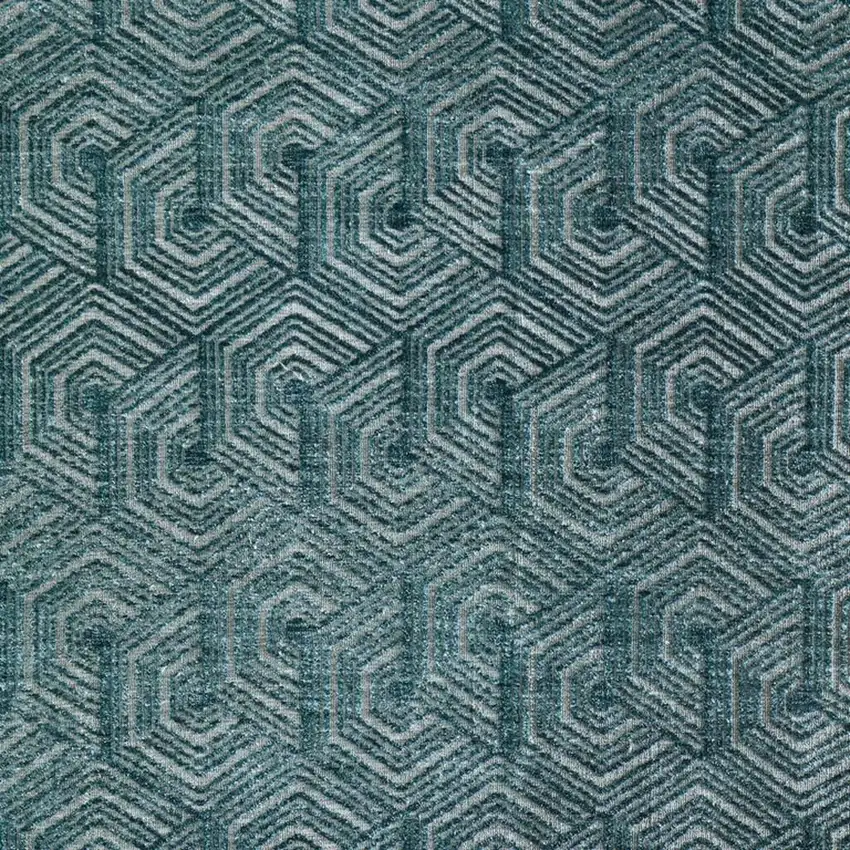 Blue And Ivory Geometric Area Rug Photo 3