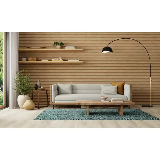 Blue And Ivory Geometric Area Rug Photo 6