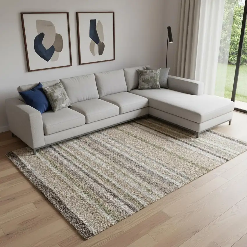 Blue And Ivory Geometric Area Rug Photo 1
