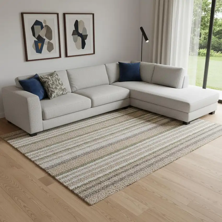 Blue And Ivory Geometric Area Rug Photo 1
