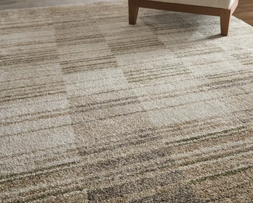 Blue And Ivory Geometric Area Rug Photo 4
