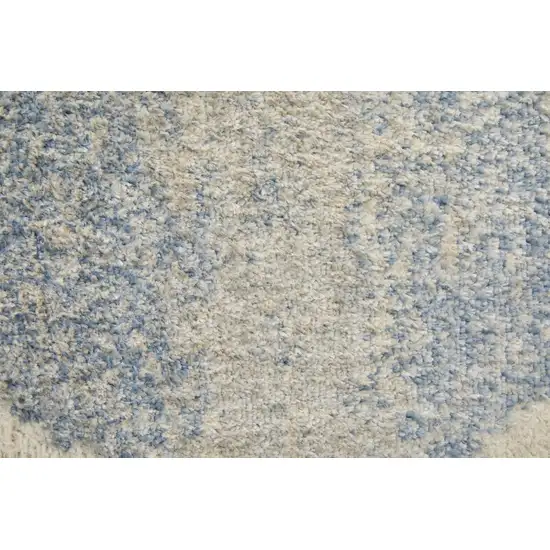 Blue And Ivory Geometric Area Rug Photo 3