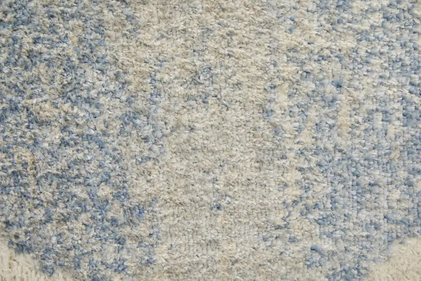 Blue And Ivory Geometric Area Rug Photo 3