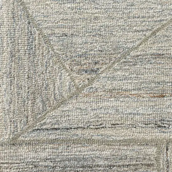 Blue And Ivory Geometric Hand Tufted Square Rug Photo 8