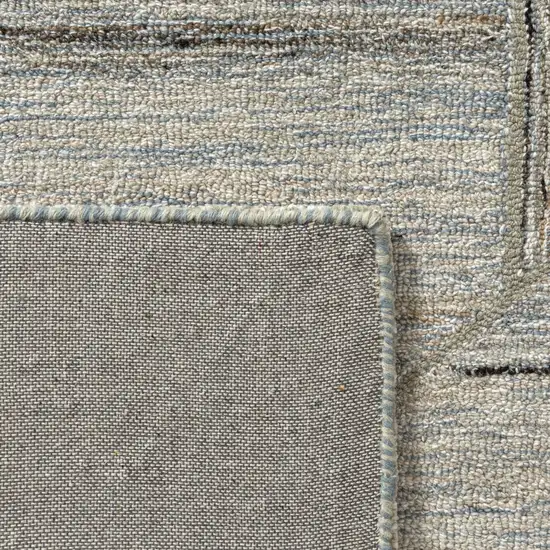 Blue And Ivory Geometric Hand Tufted Square Rug Photo 7