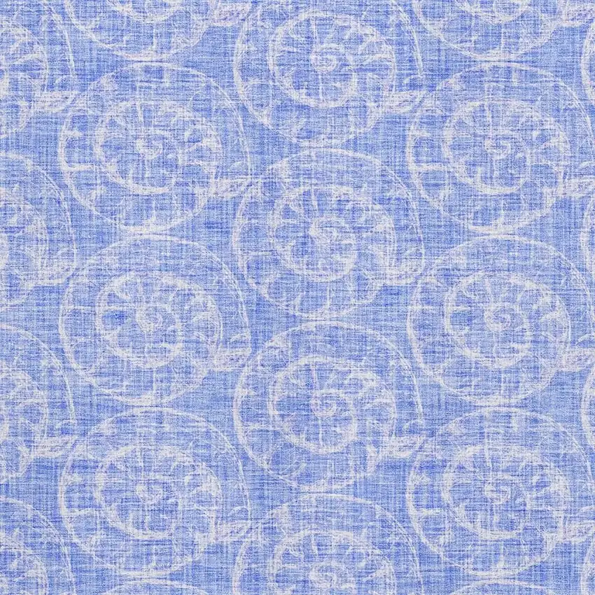 Blue And Ivory Geometric Washable Area Rug With UV Protection Photo 3