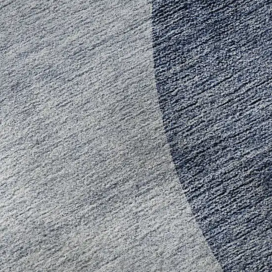 Blue And Ivory Geometric Washable Area Rug With UV Protection Photo 9