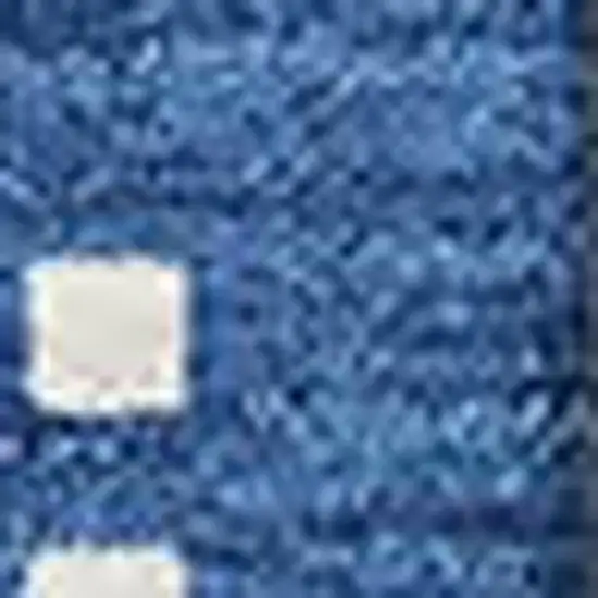 Blue And Ivory Geometric Washable Area Rug With UV Protection Photo 3