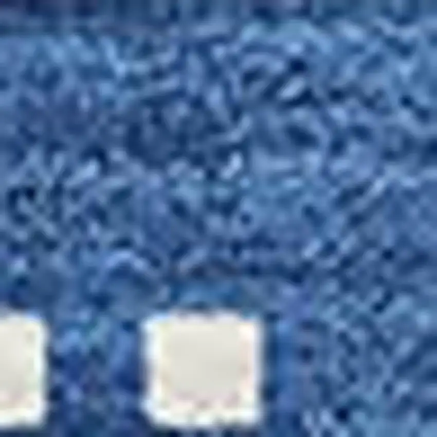 Blue And Ivory Geometric Washable Area Rug With UV Protection Photo 3