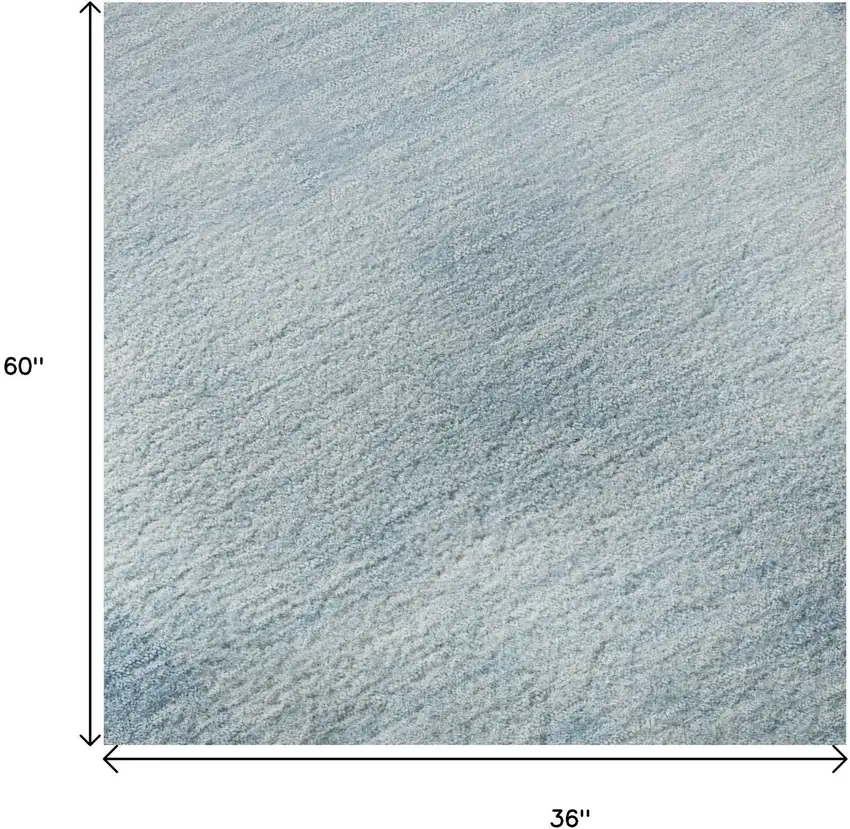 Blue And Ivory Geometric Washable Area Rug With UV Protection Photo 8