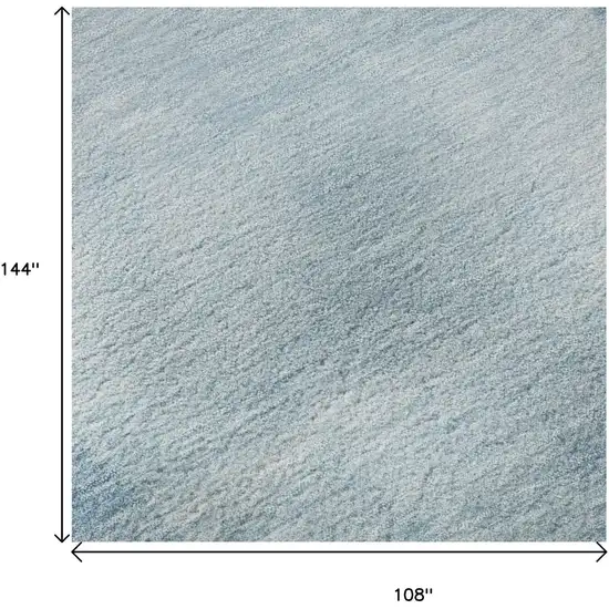 Blue And Ivory Geometric Washable Area Rug With UV Protection Photo 9