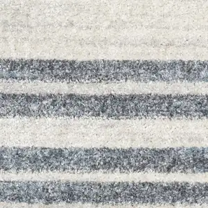 Photo of Blue And Ivory Geometric Washable Area Rug