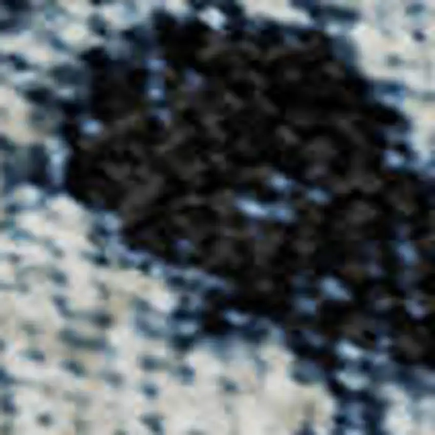 Blue And Ivory Moroccan Washable Area Rug With UV Protection Photo 2