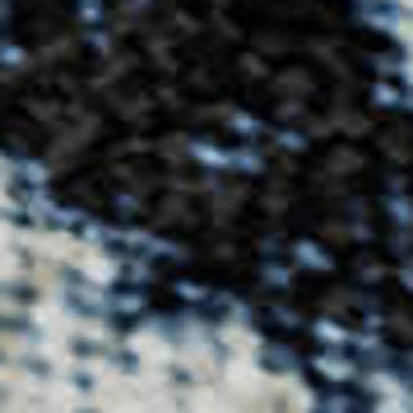 Blue And Ivory Moroccan Washable Area Rug With UV Protection Photo 2