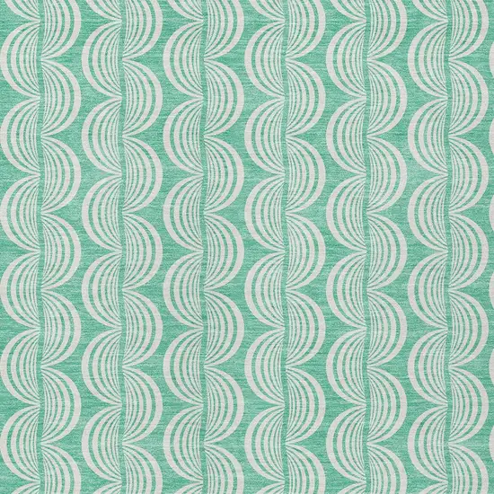 Blue And Ivory Ogee Washable Indoor Outdoor Area Rug Photo 5