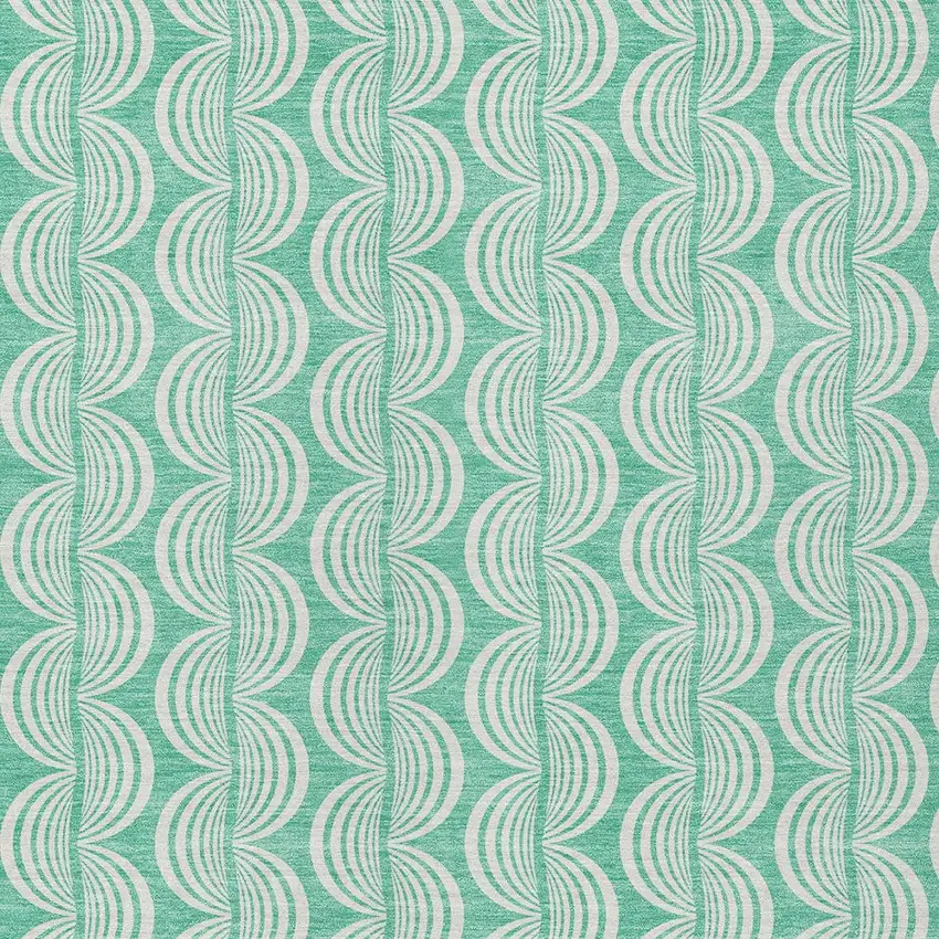 Blue And Ivory Ogee Washable Indoor Outdoor Area Rug Photo 5