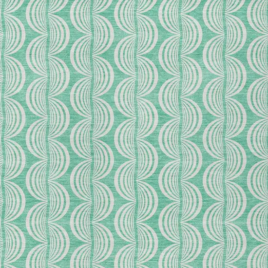 Blue And Ivory Ogee Washable Indoor Outdoor Area Rug Photo 5