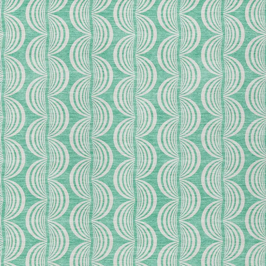 Blue And Ivory Ogee Washable Indoor Outdoor Area Rug Photo 5