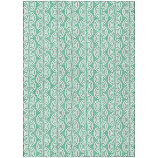 Blue And Ivory Ogee Washable Indoor Outdoor Area Rug Photo 2
